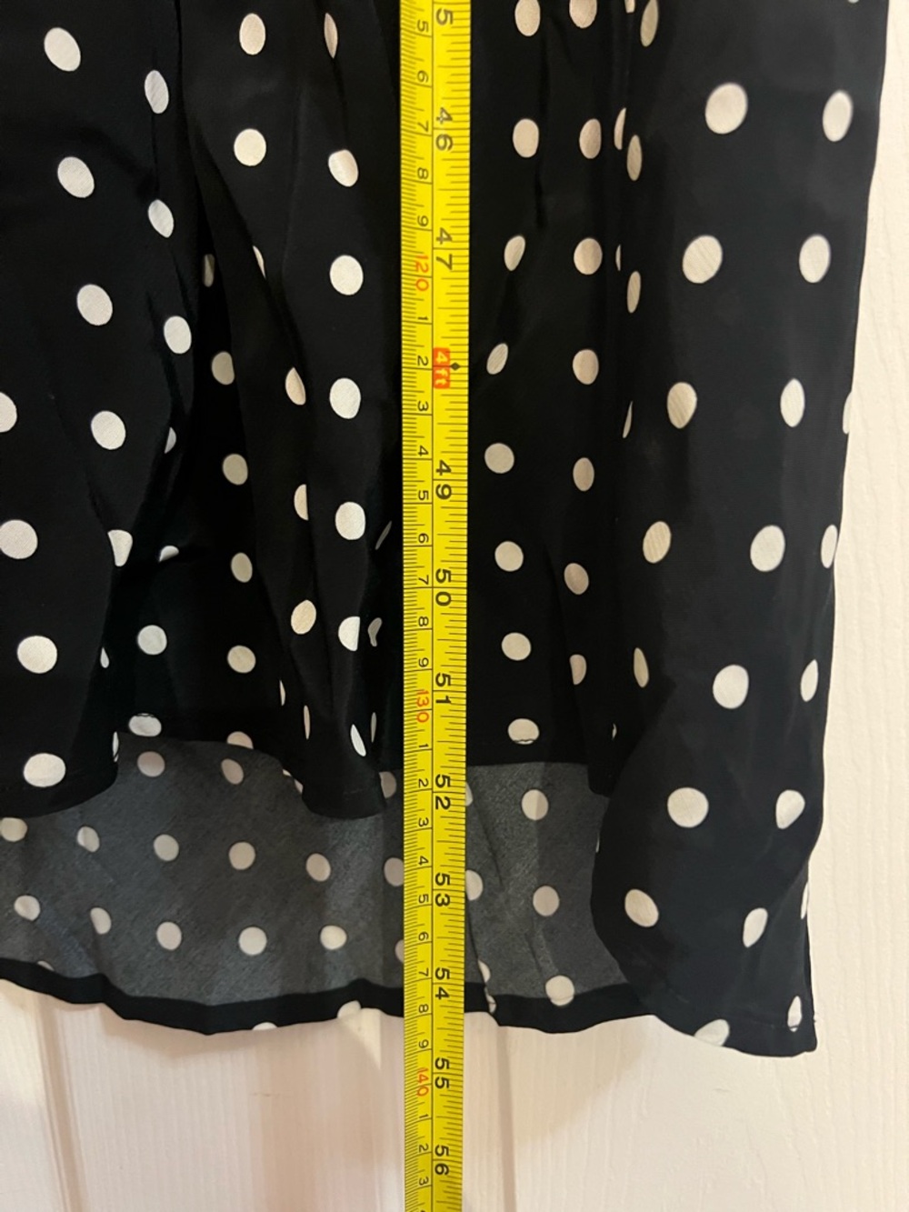 A New Day | Polka Dot V-Neck Midi Dress in Black and Cream - Picture 11 of 13